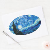 Sterrennacht schilderen door schilder Vincent van  Ovale Sticker (Envelop)