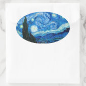 Sterrennacht schilderen door schilder Vincent van  Ovale Sticker (Tas)