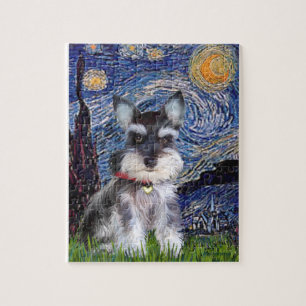 Sterrennacht - Schnauzer Pup #10 Legpuzzel