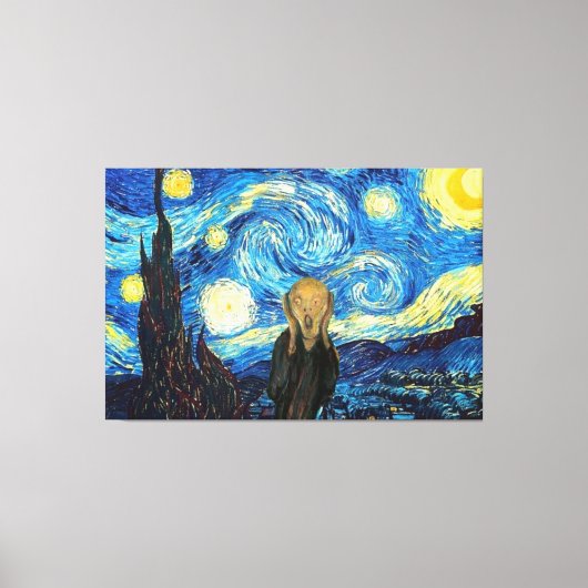 Sterrennacht Schreeuw. Canvas Afdruk (Voorkant)