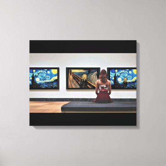 Sterrennacht Schreeuw. Canvas Afdruk (Voorkant)