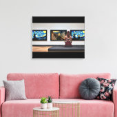 Sterrennacht Schreeuw. Canvas Afdruk (Insitu (Woonkamer))