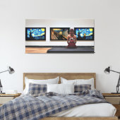 Sterrennacht Schreeuw. Canvas Afdruk (Insitu (Slaapkamer))