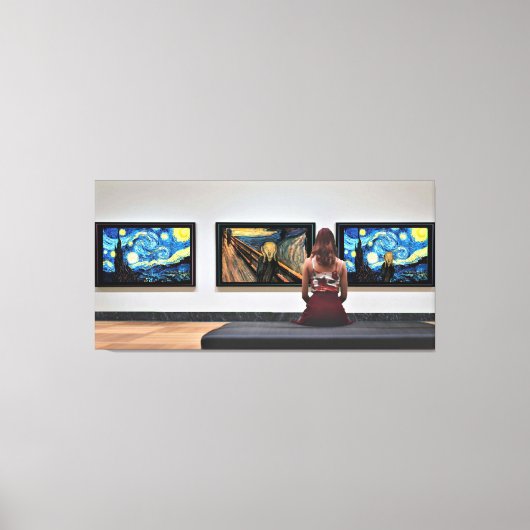 Sterrennacht Schreeuw. Canvas Afdruk (Voorkant)