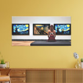 Sterrennacht schreeuwen. canvas afdruk (Insitu (Woonkamer))