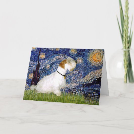 Sterrennacht - Sealyham Terrier (L) Kaart (Voorkant)
