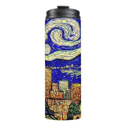 Sterrennacht Seattle Thermosbeker (Voorkant)