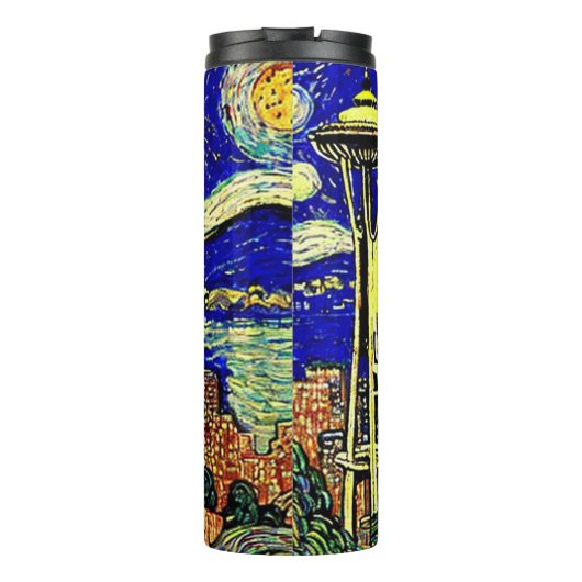 Sterrennacht Seattle Thermosbeker (Achterkant)