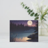 Sterrennacht Serenity Lakeside Glow Briefkaart (Staand voorkant)
