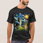 Sterrennacht Sheltie Dog Van Gogh Lover T-shirt (Voorkant)