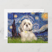 Sterrennacht - Shih Tzu (Y) Briefkaart (Voorkant / Achterkant)
