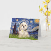 Sterrennacht - Shih Tzu (Y) Kaart (Gele Bloem)