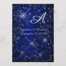 Sterrennacht Silver Monogram Elegant Blue