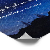 Sterrennacht Sinterklaas Vliegen met rendieren Poster (Hoek)