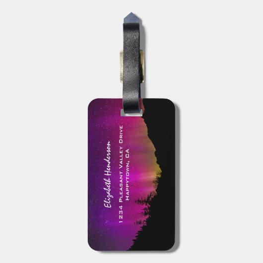 Sterrennacht Sky Bagagelabel (Achterkant verticaal)