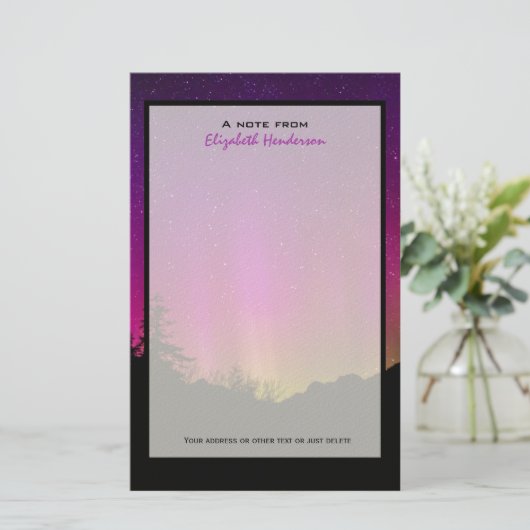 Sterrennacht Sky Briefpapier (Staand voorkant)