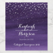 Sterrennacht sky bruiloft aangepaste wijnlabels wijn etiket (Enkel label)