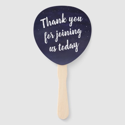 Sterrennacht Sky Bruiloft Handwaaier (Achterkant)