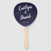 Sterrennacht Sky Bruiloft Handwaaier (Voorkant)