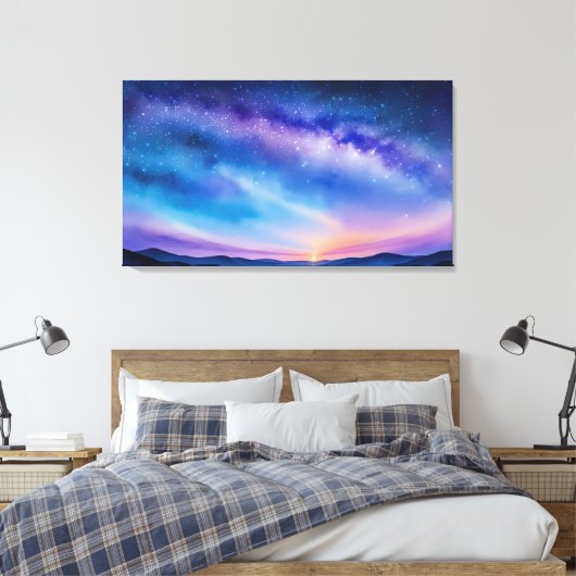 Sterrennacht Sky Canvas Afdruk (Insitu (Slaapkamer))