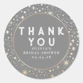 Sterrennacht Sky Celestial Bedankt Ronde Sticker