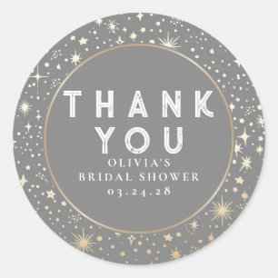 Sterrennacht Sky Celestial Bedankt Ronde Sticker