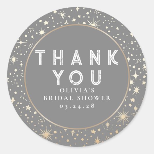 Sterrennacht Sky Celestial Bedankt Ronde Sticker (Voorkant)