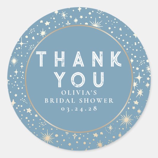Sterrennacht Sky Celestial Bedankt Ronde Sticker (Voorkant)