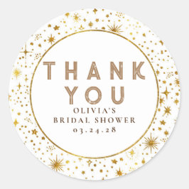 Sterrennacht Sky Celestial Bedankt Ronde Sticker