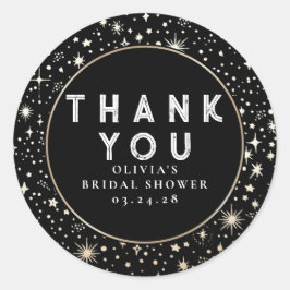 Sterrennacht Sky Celestial Bedankt Ronde Sticker