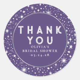 Sterrennacht Sky Celestial Bedankt Ronde Sticker