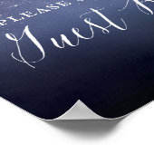 Sterrennacht Sky Celestial Bruiloft Gast Boek teke Poster (Hoek)