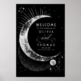Sterrennacht Sky Celestial Bruiloft Welkomstbord Poster