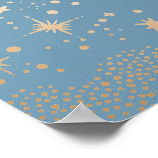 Sterrennacht Sky Celestial Bruiloft Welkomstbord Poster (Hoek)