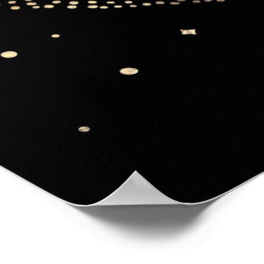 Sterrennacht Sky Celestial Bruiloft Welkomstbord Poster (Hoek)