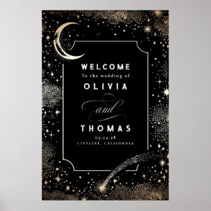 Sterrennacht Sky Celestial Bruiloft Welkomstbord Poster
