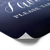 Sterrennacht Sky Celestial Star Favors Sign Poster (Hoek)