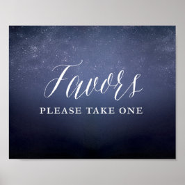 Sterrennacht Sky Celestial Star Favors Sign Poster