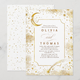 Sterrennacht Sky Crescent Moon repetitie diner Kaart