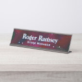 Sterrennacht Sky Desk Bureau Naambordje (Voorkant)