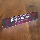 Sterrennacht Sky Desk Naambordje (Zijkant)