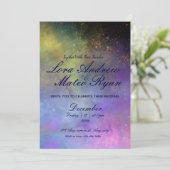 Sterrennacht Sky - Elegant Wedding Kaart (Staand voorkant)