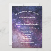 Sterrennacht Sky Galaxy Elegant Celestial Wedding Kaart (Voorkant)