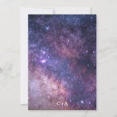 Sterrennacht Sky Galaxy Elegant Celestial Wedding Kaart (Achterkant)