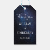Sterrennacht Sky Galaxy Elegant Huwelijkscadeau Cadeaulabel (Achterkant)