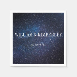 Sterrennacht Sky Galaxy Elegante bruiloft servet