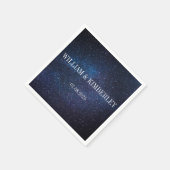Sterrennacht Sky Galaxy Elegante bruiloft servet (Hoek)