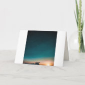 Sterrennacht Sky Galaxy Mountain Script Bruiloft Bedankkaart (Achterkant)