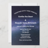 Sterrennacht Sky Galaxy Stars Modern Wedding Kaart (Voorkant)