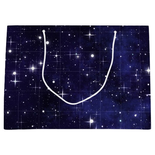 Sterrennacht Sky Grid Groot Cadeauzakje (Voorkant)